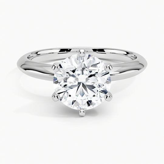 Captivating 3.00 CTW Round Lab Grown Diamond Solitaire Ring In 14K White Gold - F-VS Clarity