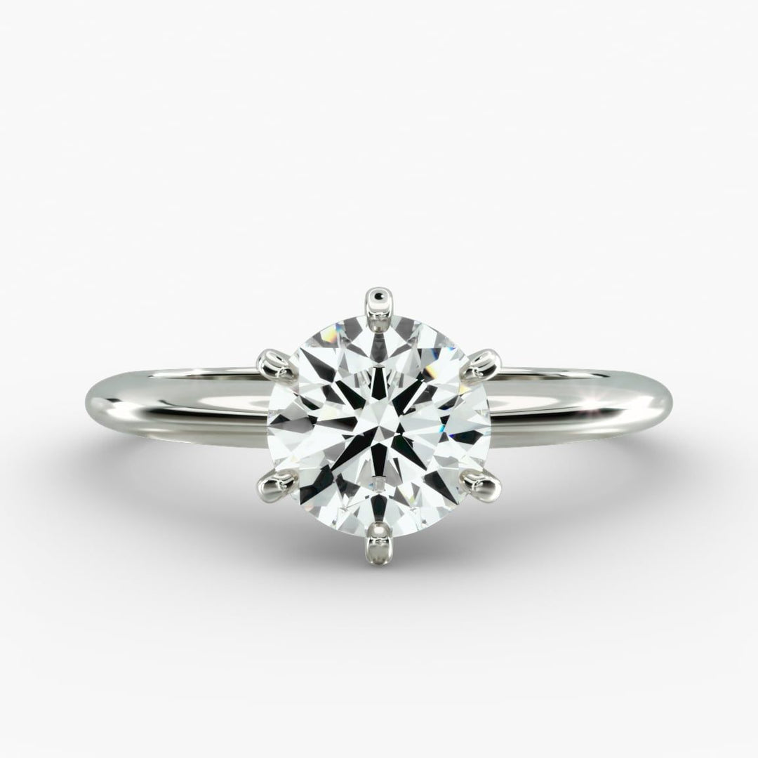 Captivating 3.00 CTW Round Lab Grown Diamond Solitaire Ring In 14K White Gold - F-VS Clarity