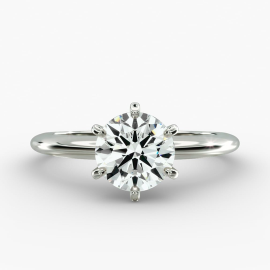 Captivating 3.00 CTW Round Lab Grown Diamond Solitaire Ring in 14K White Gold - F-VS Clarity