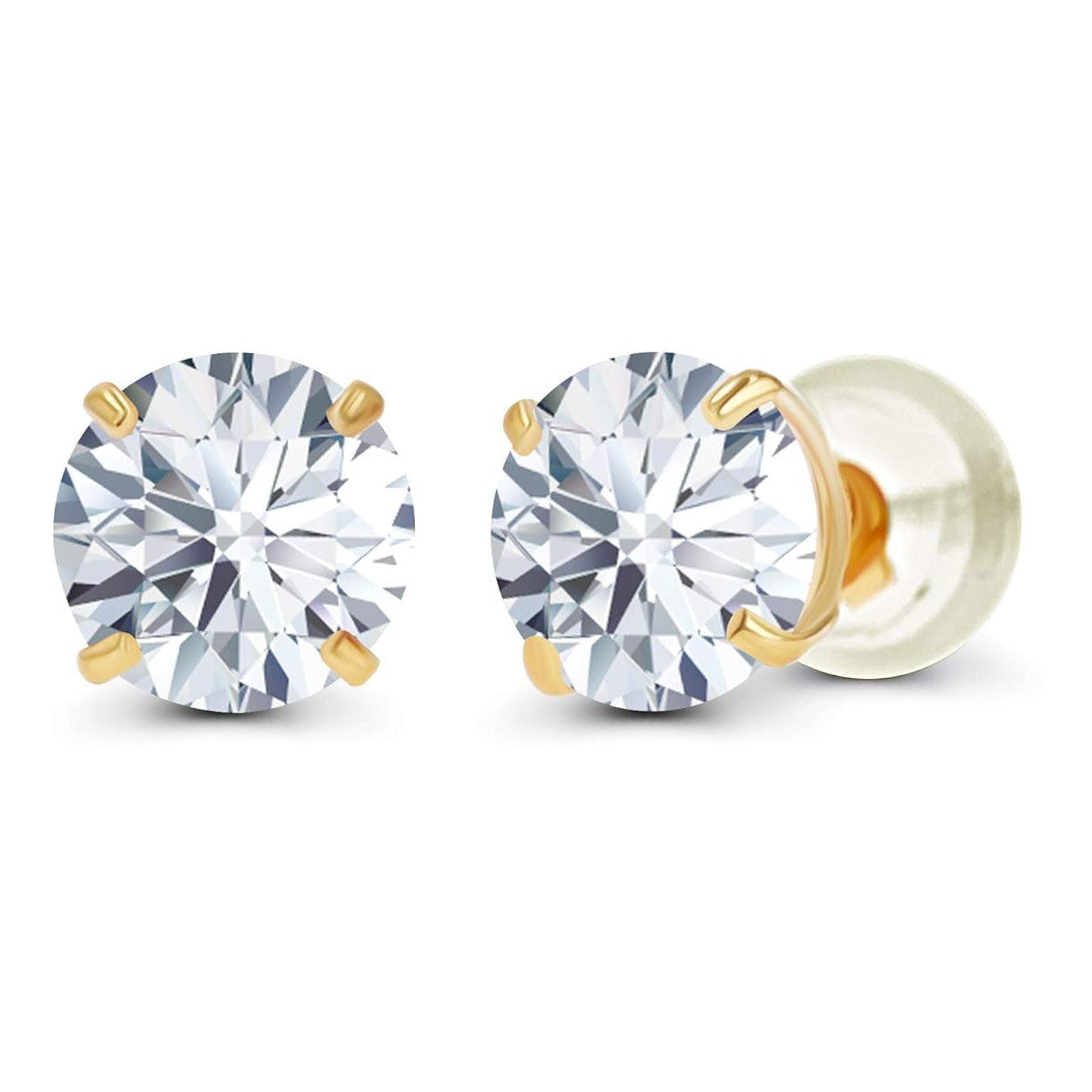 Stunning 2.50 CTW Eco-Friendly Lab-Grown Diamond Studs In 14K Yellow Gold | G Color VS Clarity