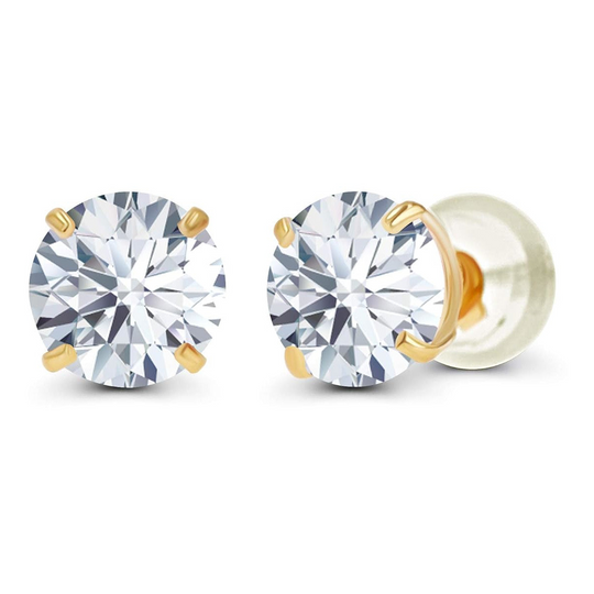 Stunning 2.50 CTW Eco-Friendly Lab-Grown Diamond Studs in 14K Yellow Gold | G Color VS Clarity