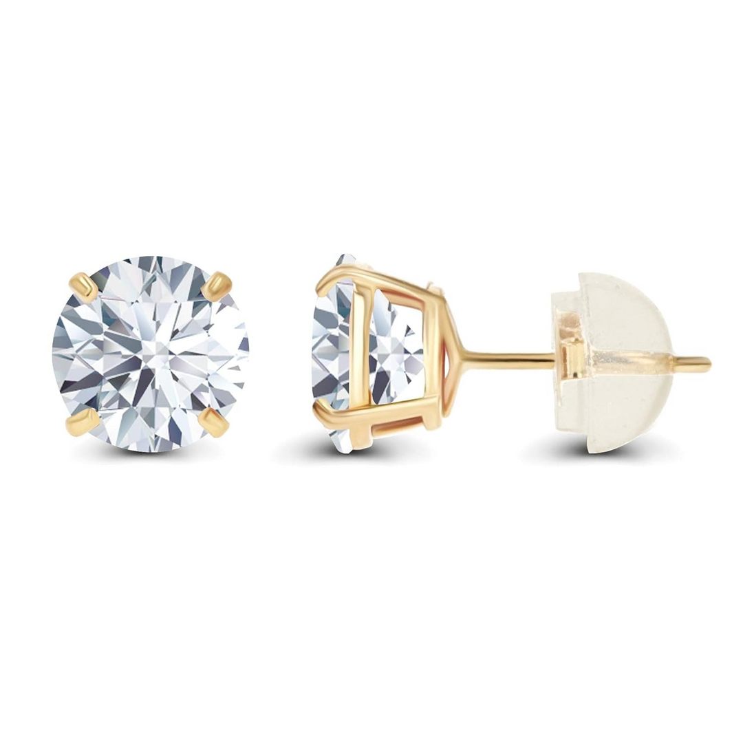 Stunning 2.50 CTW Eco-Friendly Lab-Grown Diamond Studs in 14K Yellow Gold | G Color VS Clarity