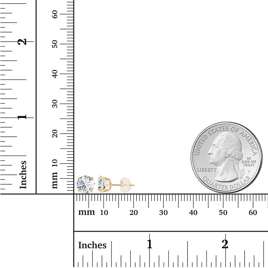 Stunning 2.50 CTW Eco-Friendly Lab-Grown Diamond Studs in 14K Yellow Gold | G Color VS Clarity