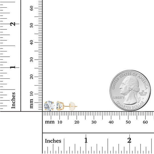 Stunning 2.50 CTW Eco-Friendly Lab-Grown Diamond Studs in 14K Yellow Gold | G Color VS Clarity