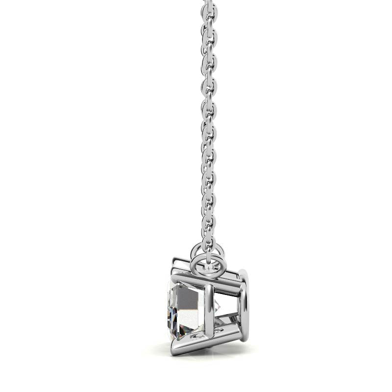 Stunning 2.00 CTW AGI Certified Eco-Friendly Lab-Grown Emerald-Cut Diamond Pendant In 14K Gold