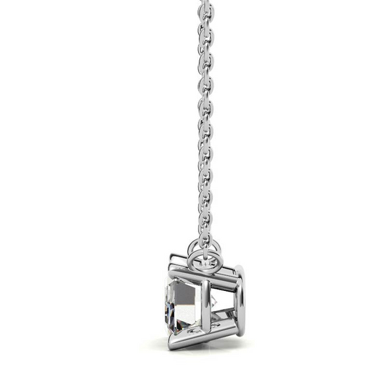 Stunning 2.00 CTW AGI Certified Eco-Friendly Lab-Grown Emerald-Cut Diamond Pendant in 14K Gold