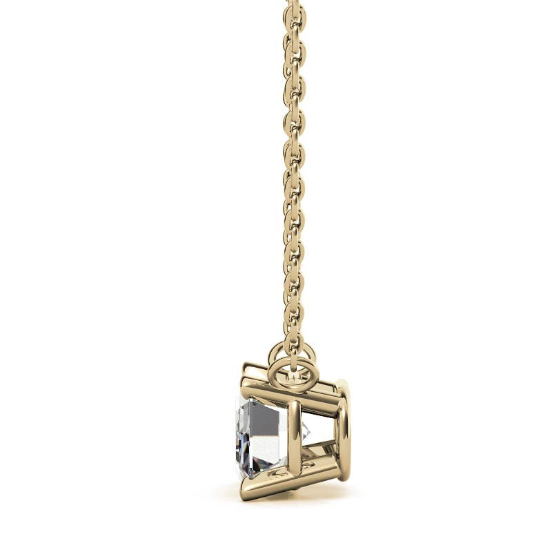 Stunning 2.00 CTW AGI Certified Eco-Friendly Lab-Grown Emerald-Cut Diamond Pendant in 14K Gold