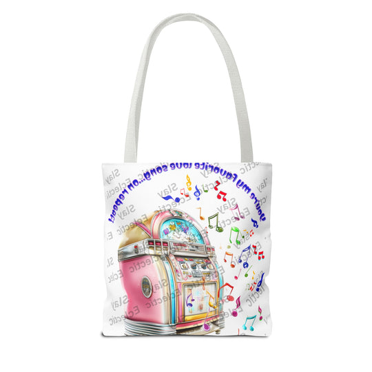 Retro Valentine Jukebox Tote Bag for Music Lovers & Gifts