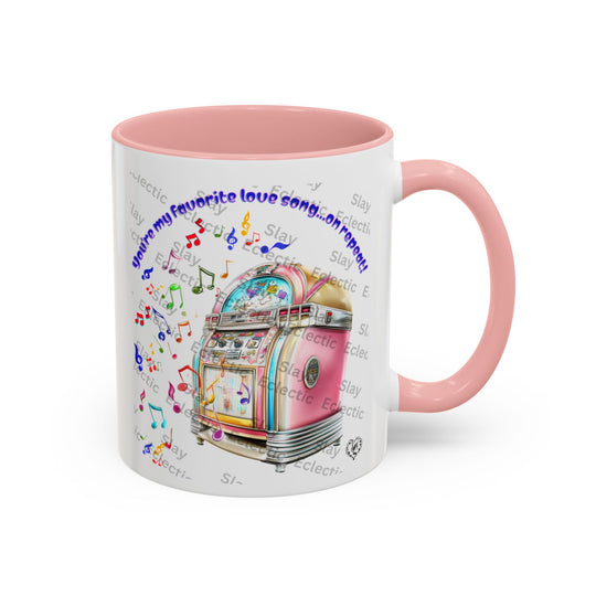 Retro Jukebox Valentine Coffee Mug - Music Lovers Gift, 11 oz