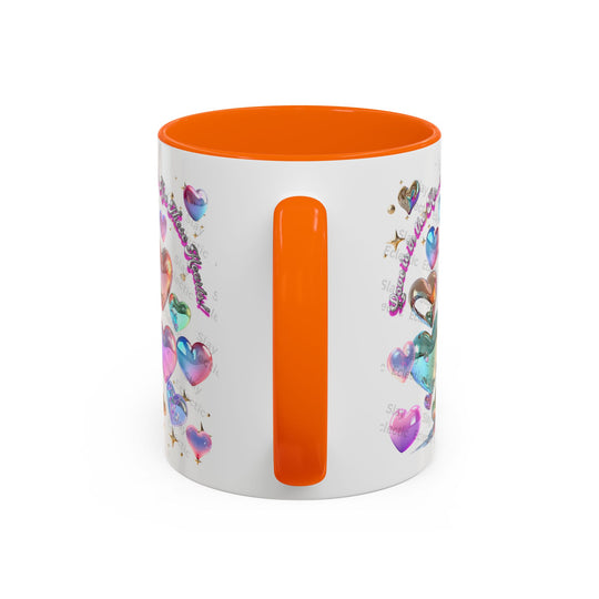 Colorful Heart Accent Coffee Mug - Perfect Gift for Loved Ones