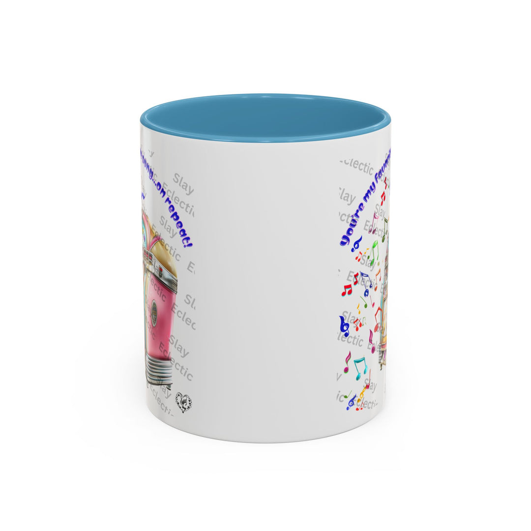 Retro Jukebox Valentine Coffee Mug - Music Lovers Gift, 11 oz