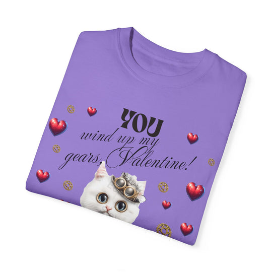 Purr-fect Valentine's Day Tee - 'You Wind Up My Gears, Love!'