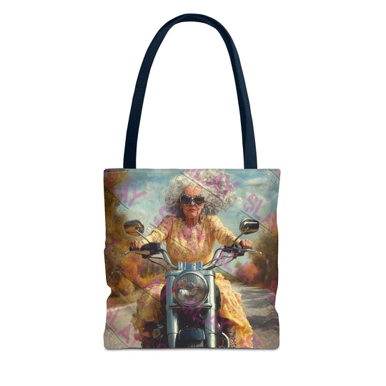 Sassy Grandma Tote Bag | Unique Gift for Grandparent, Fun Beach Bag, Quirky Cycling Tote, Mother's Day Present, Vintage Style