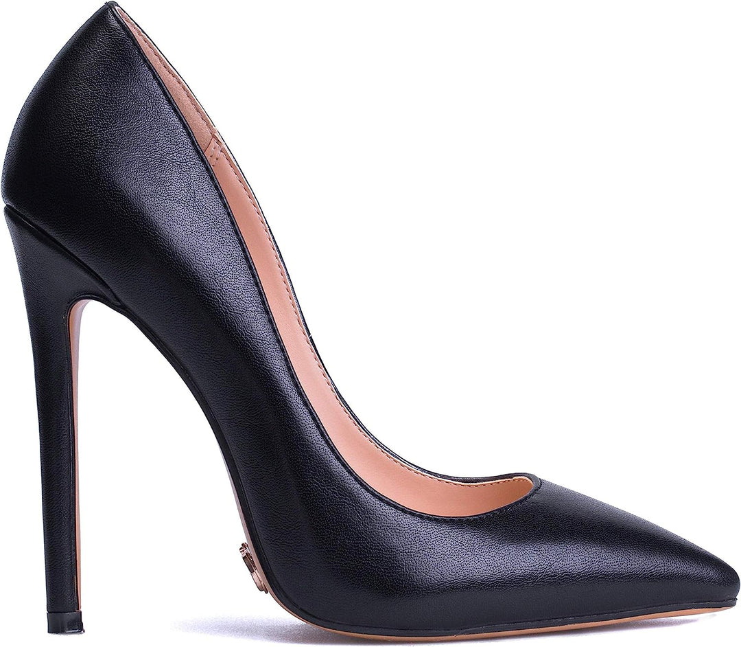 Leona - Women'S Classic & Sexy Pointed Toe Slip on Pumps with 5" Stiletto High Heels. Handmade to Perfection.