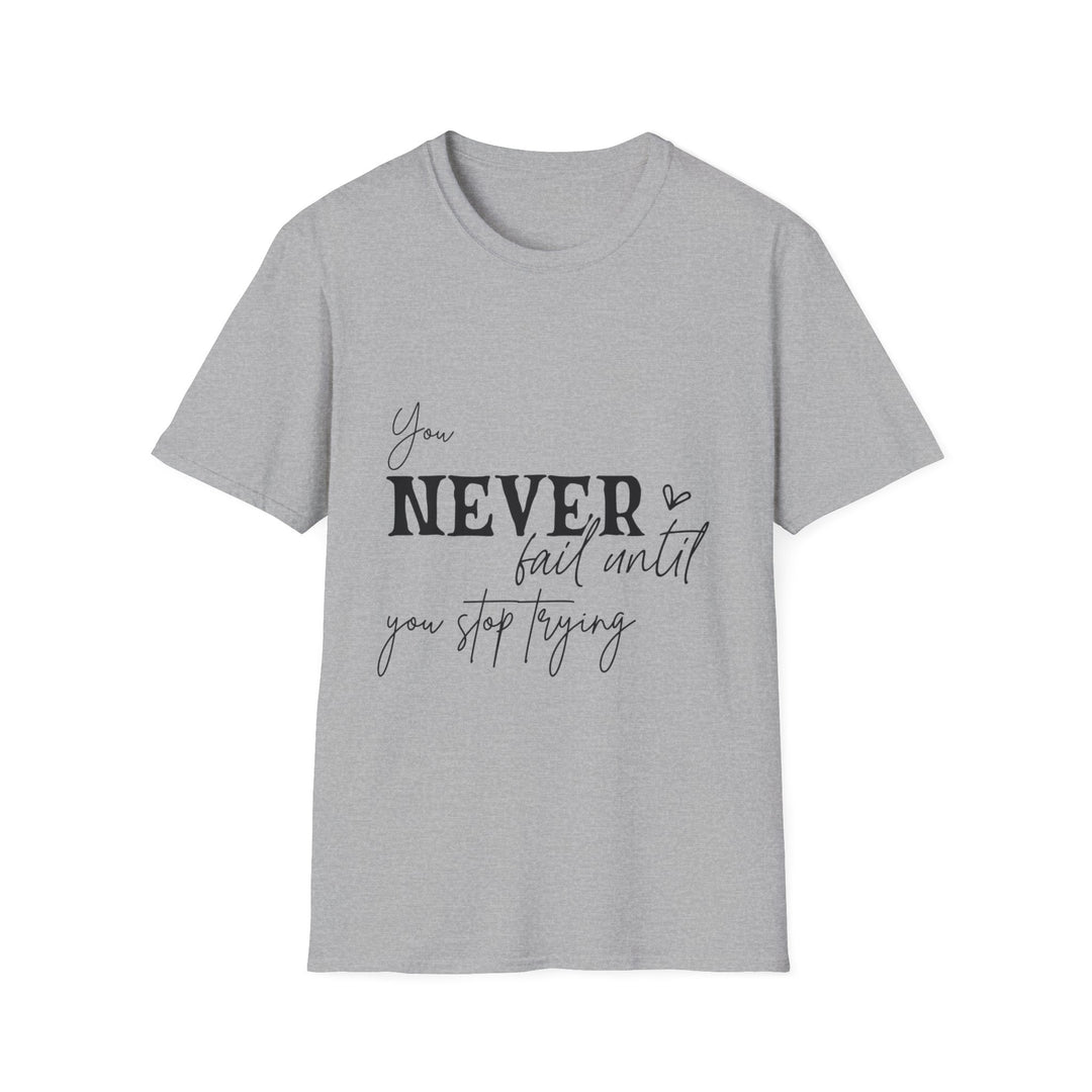 Never Give Up! Inspirational Unisex Softstyle Tee