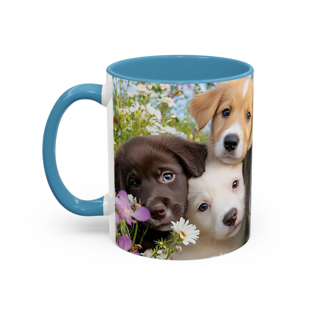 Cute Puppy Accent Coffee Mug - 11oz & 15oz, Perfect Gift for Dog Lovers