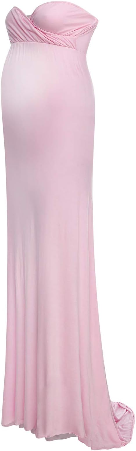 Elegant Fitted Gown Sleeveless Slim Maxi Dress - Pink