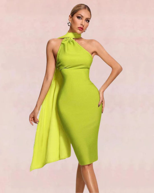 Envy Bandage Midi Dress - Green** (**please see shipping policy)