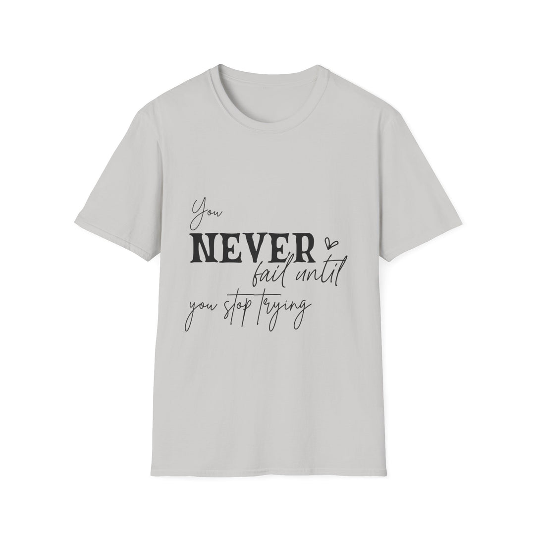 Never Give Up! Inspirational Unisex Softstyle Tee