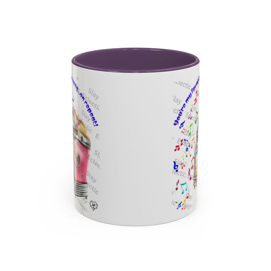 Retro Jukebox Valentine Coffee Mug - Music Lovers Gift, 11 oz