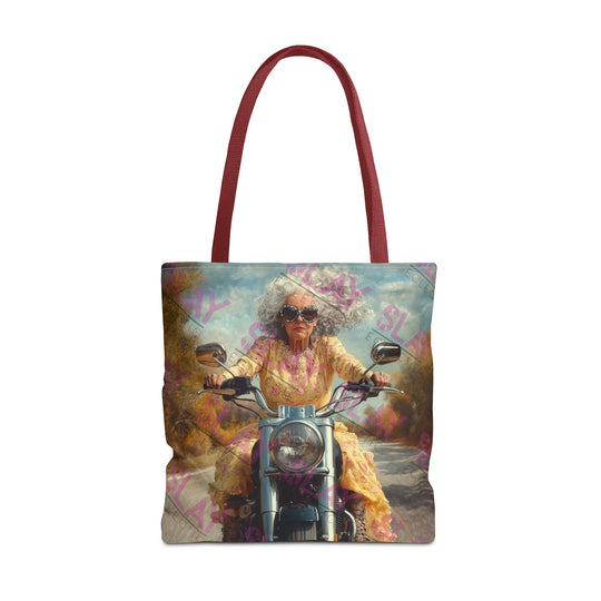 Sassy Grandma Tote Bag | Unique Gift for Grandparent, Fun Beach Bag, Quirky Cycling Tote, Mother's Day Present, Vintage Style