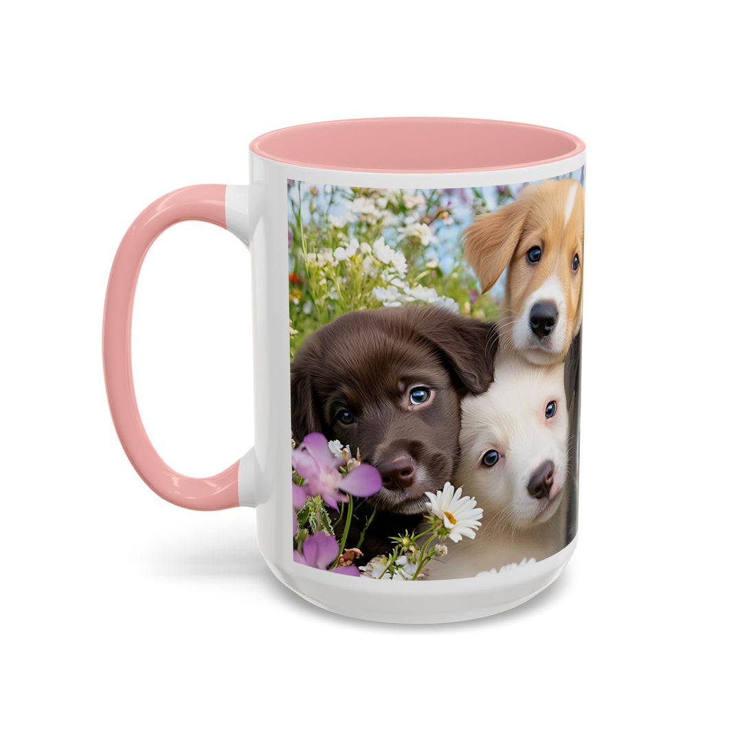 Cute Puppy Accent Coffee Mug - 11oz & 15oz, Perfect Gift for Dog Lovers