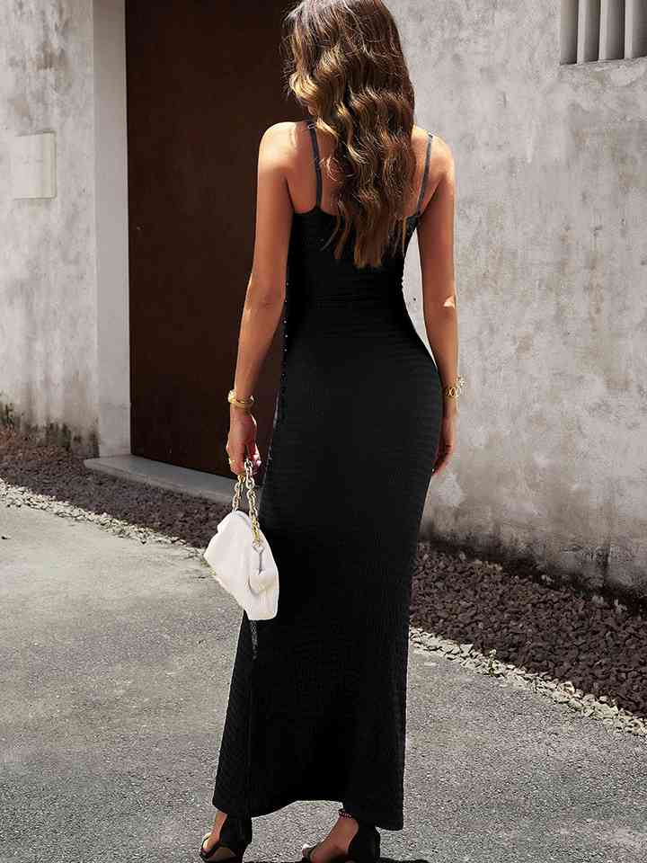 Lineage Bodycon Maxi Dress - Black