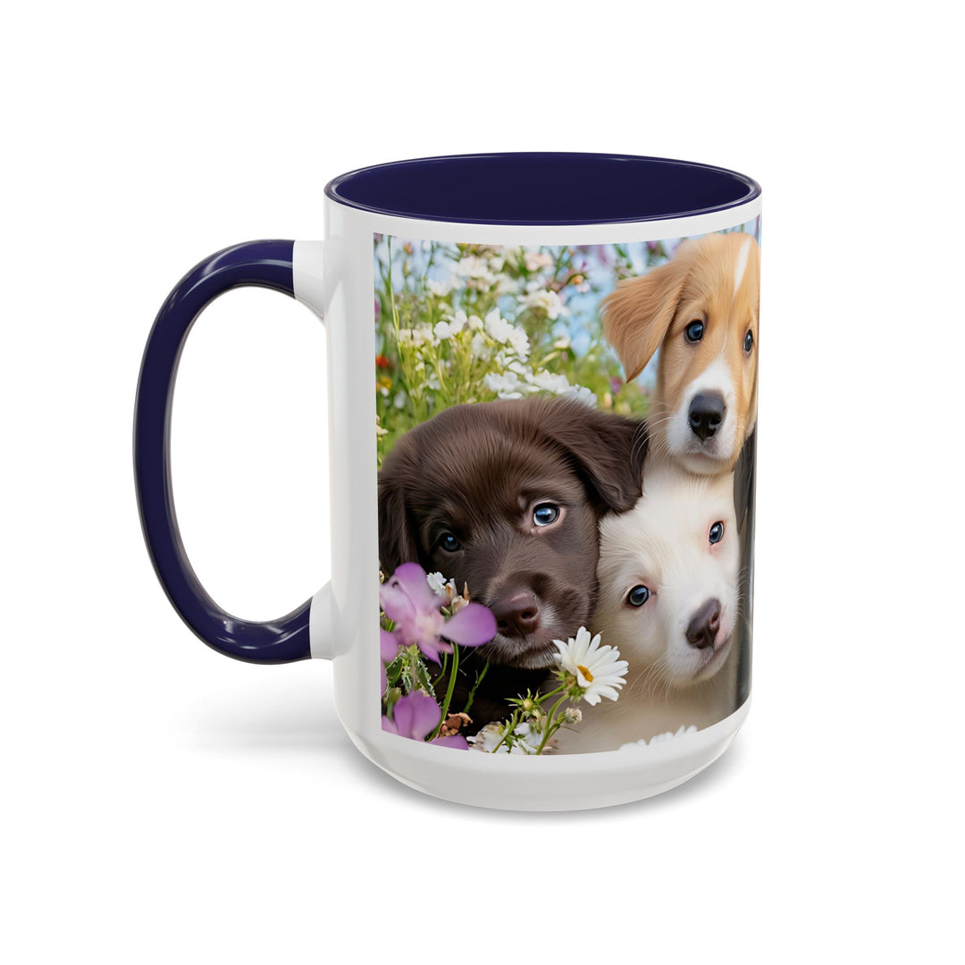 Cute Puppy Accent Coffee Mug - 11oz & 15oz, Perfect Gift for Dog Lovers