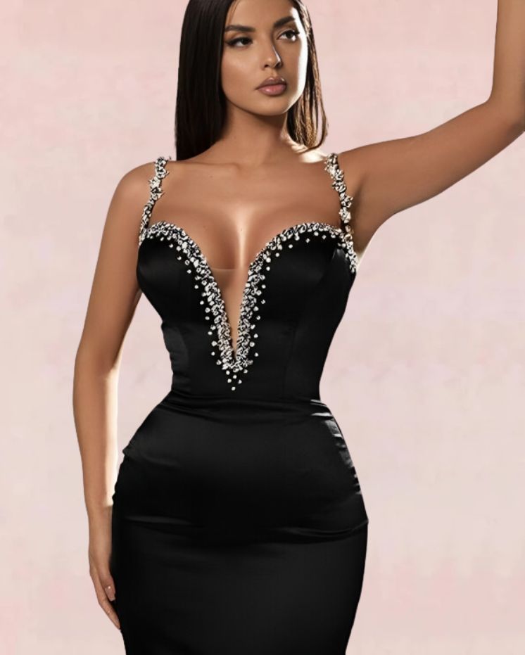 Svelte Bodycon Mini Dress - Black