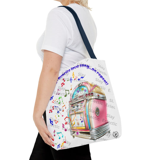 Retro Valentine Jukebox Tote Bag for Music Lovers & Gifts