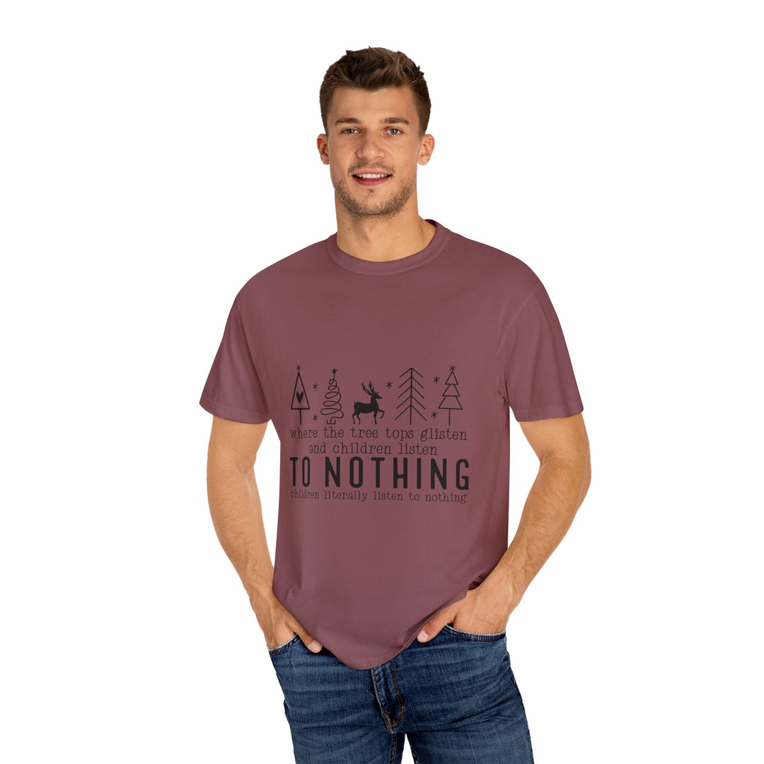 Merry Mischief Unisex Holiday T-Shirt - 'To Nothing' Festive Quip