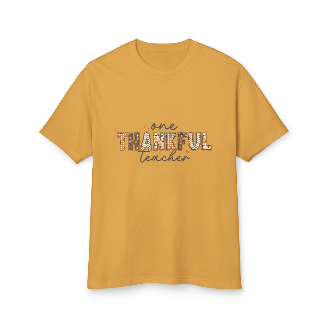 One Thankful Teacher Unisex Heavyweight Cotton Tee