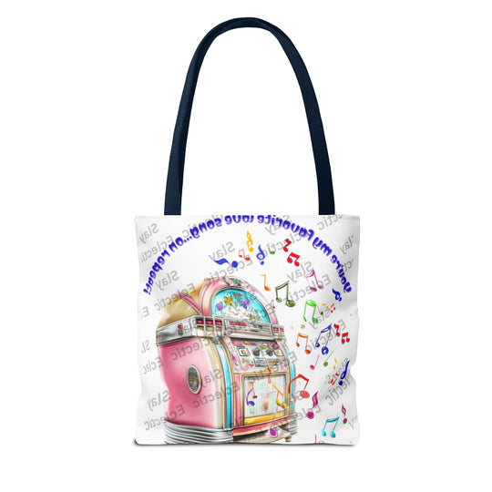 Retro Valentine Jukebox Tote Bag for Music Lovers & Gifts