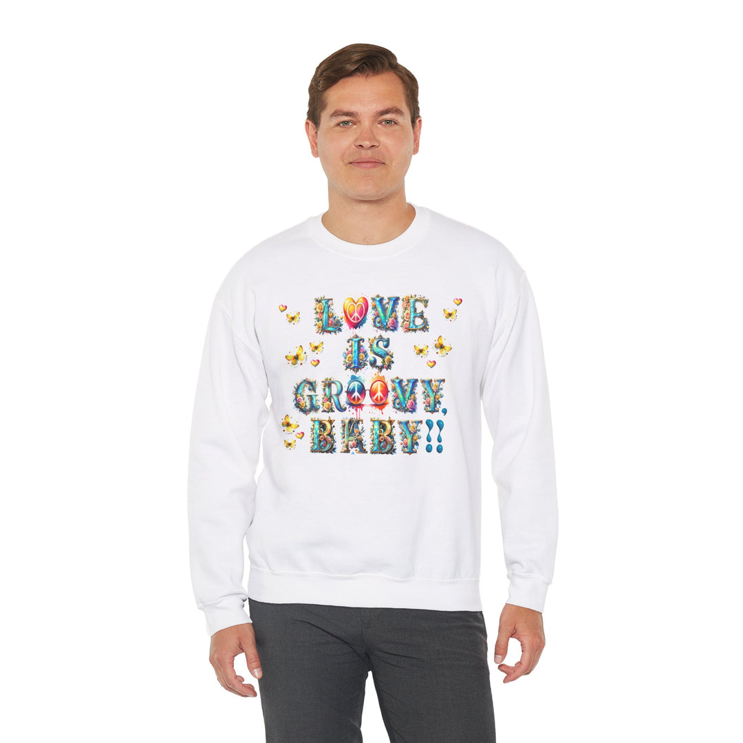 Groovy Love Couples Valentine's Day Sweatshirt