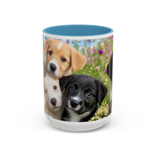 Cute Puppy Accent Coffee Mug - 11oz & 15oz, Perfect Gift for Dog Lovers