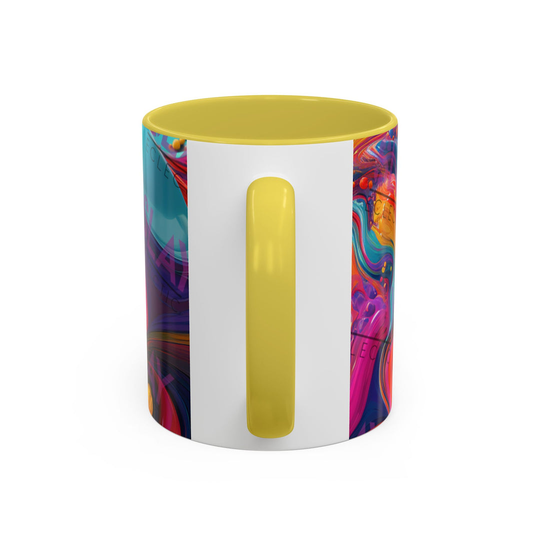 Vibrant Eclectic Coffee Mug, Abstract 4k AI, 11oz