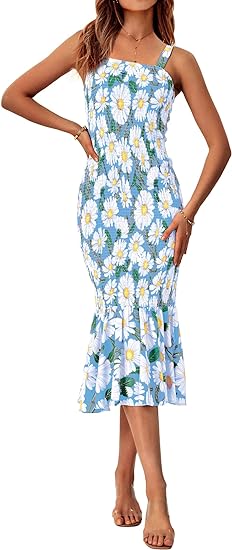 Spaghetti Strap Floral Divine Bodycon Maxi Dress