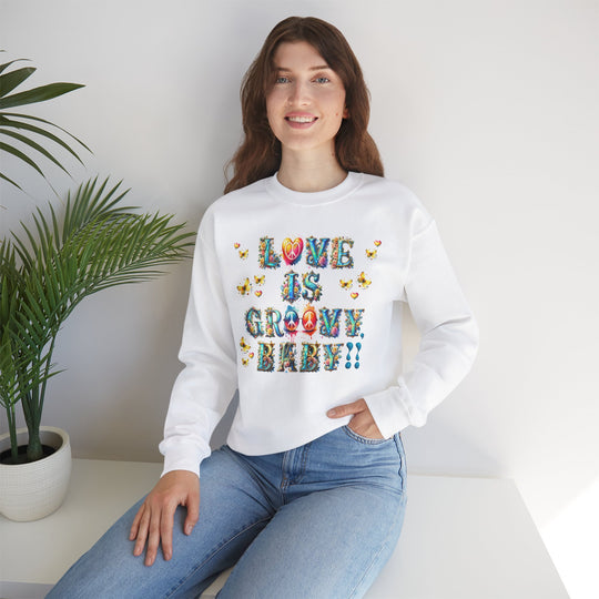 Groovy Love Couples Valentine's Day Sweatshirt