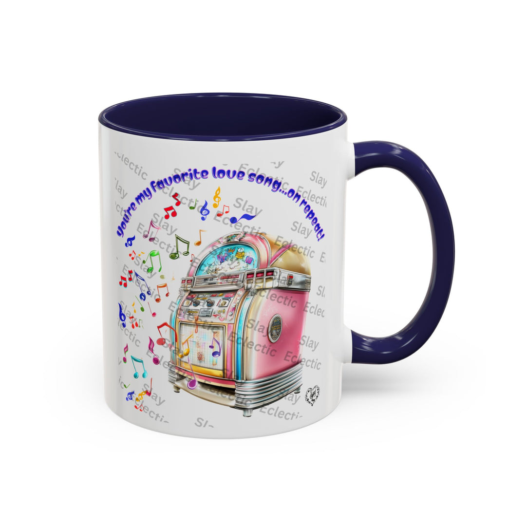 Vintage Music-Themed Coffee Mug - Ideal Gift for Valentine's Day, 11 oz