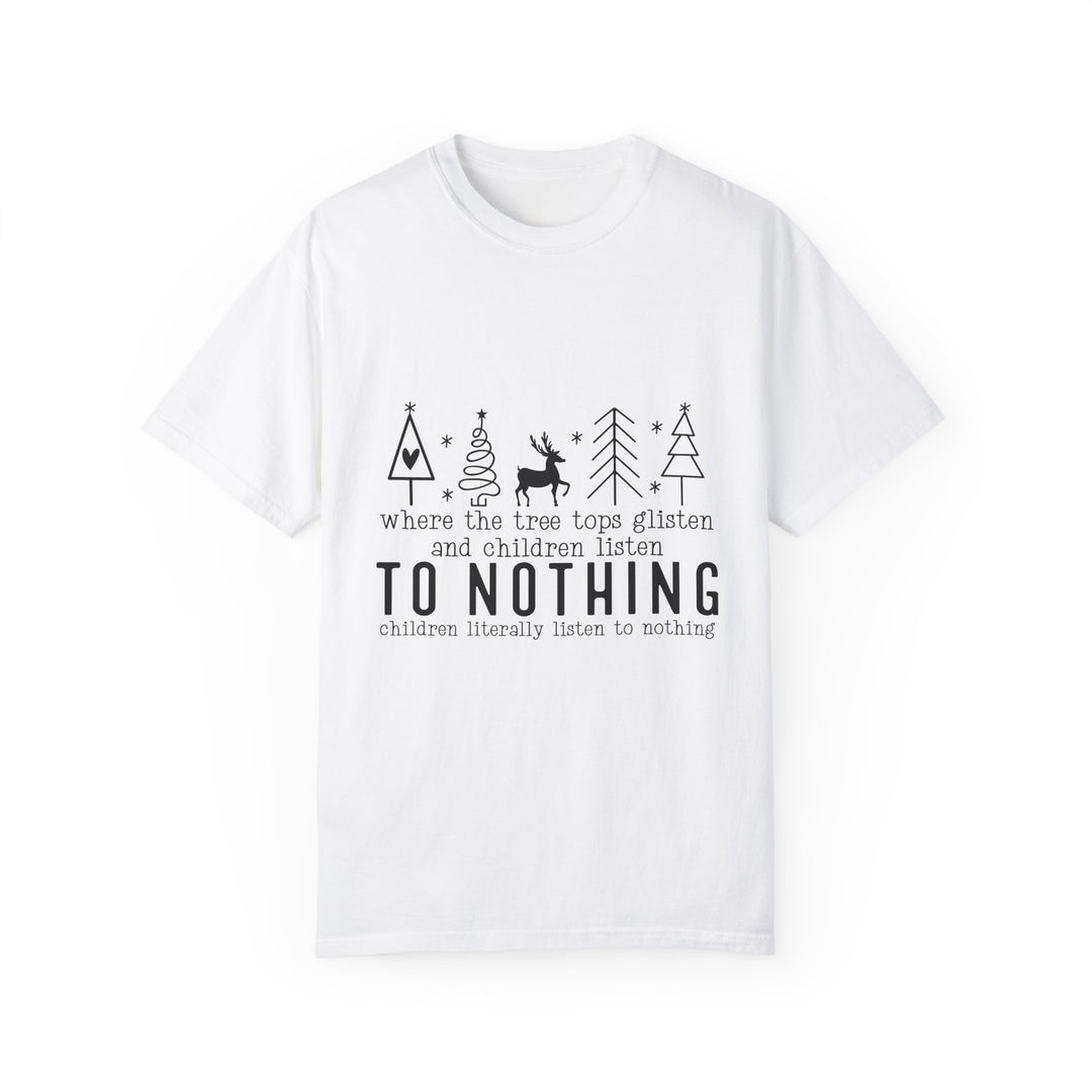 Merry Mischief Unisex Holiday T-Shirt - 'To Nothing' Festive Quip