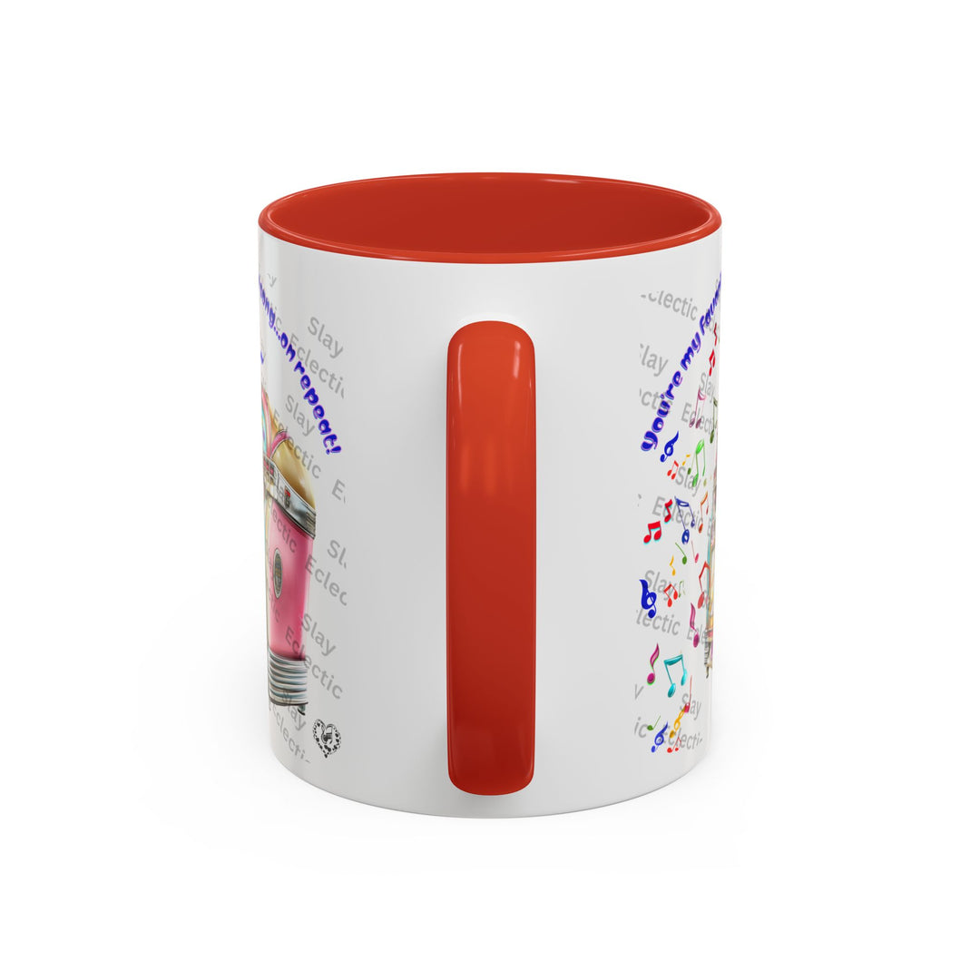 Retro Jukebox Valentine Coffee Mug - Music Lovers Gift, 11 oz