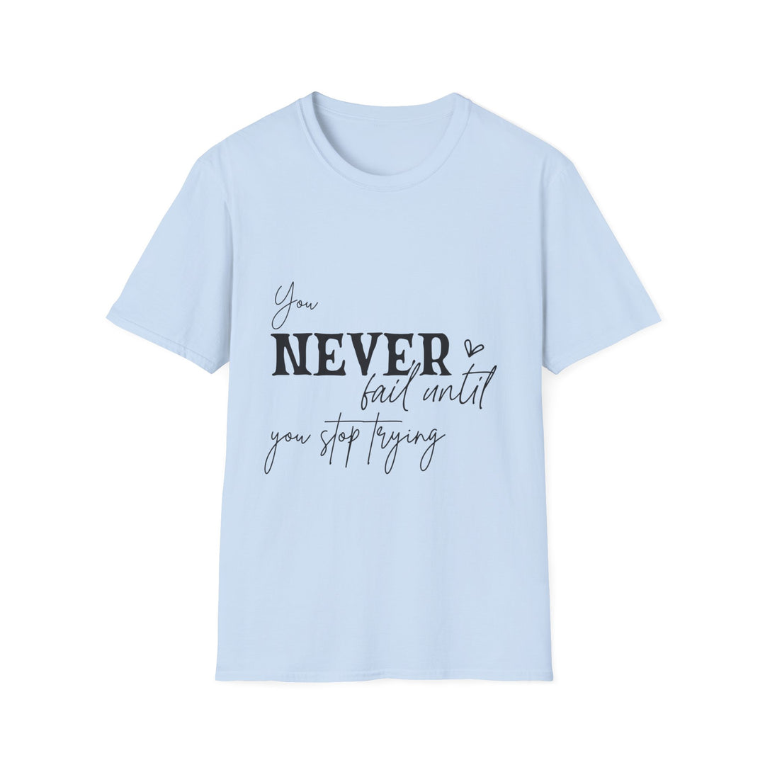 Never Give Up! Inspirational Unisex Softstyle Tee