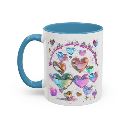 Colorful Heart Accent Coffee Mug - Perfect Gift for Loved Ones