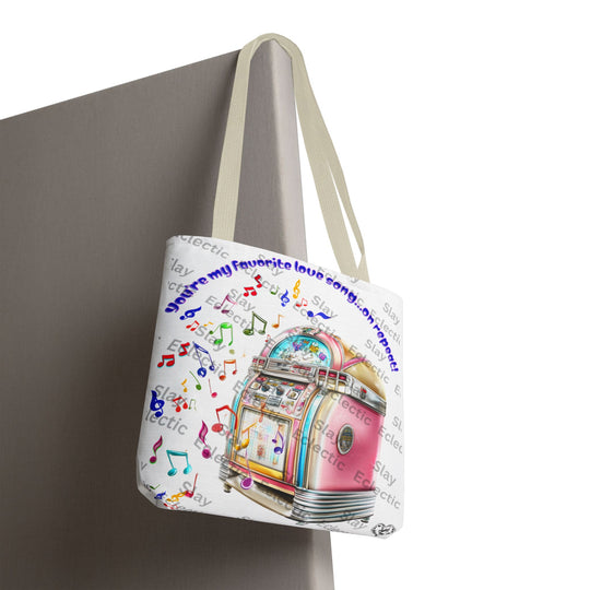 Retro Valentine Jukebox Tote Bag for Music Lovers & Gifts