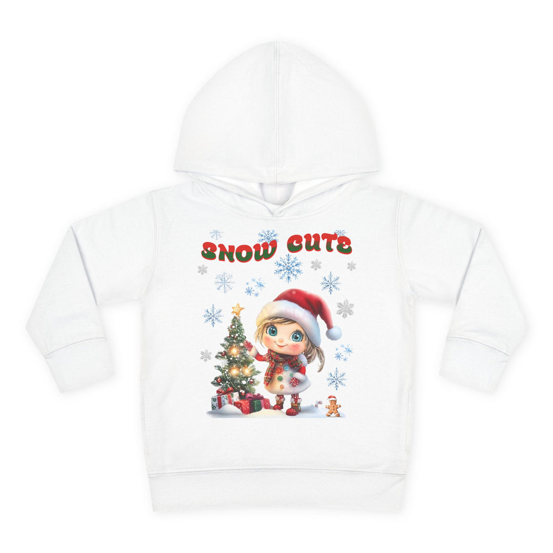 Snow Cute Toddler Hoodie – Cozy Holiday Fleece Pullover for Christmas