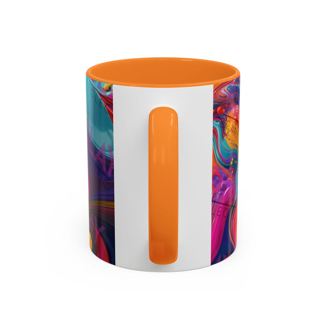 Vibrant Eclectic Coffee Mug, Abstract 4k AI, 11oz