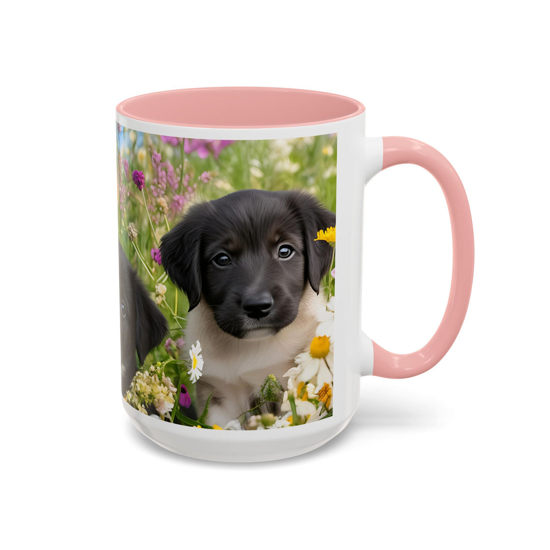 Cute Puppy Accent Coffee Mug - 11oz & 15oz, Perfect Gift for Dog Lovers