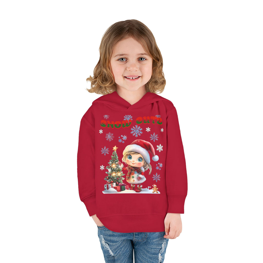 Snow Cute Toddler Hoodie – Cozy Holiday Fleece Pullover for Christmas