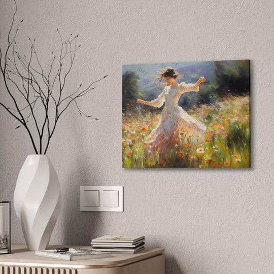 Enchanting Floral Dance: Monet-Inspired Canvas Art AI