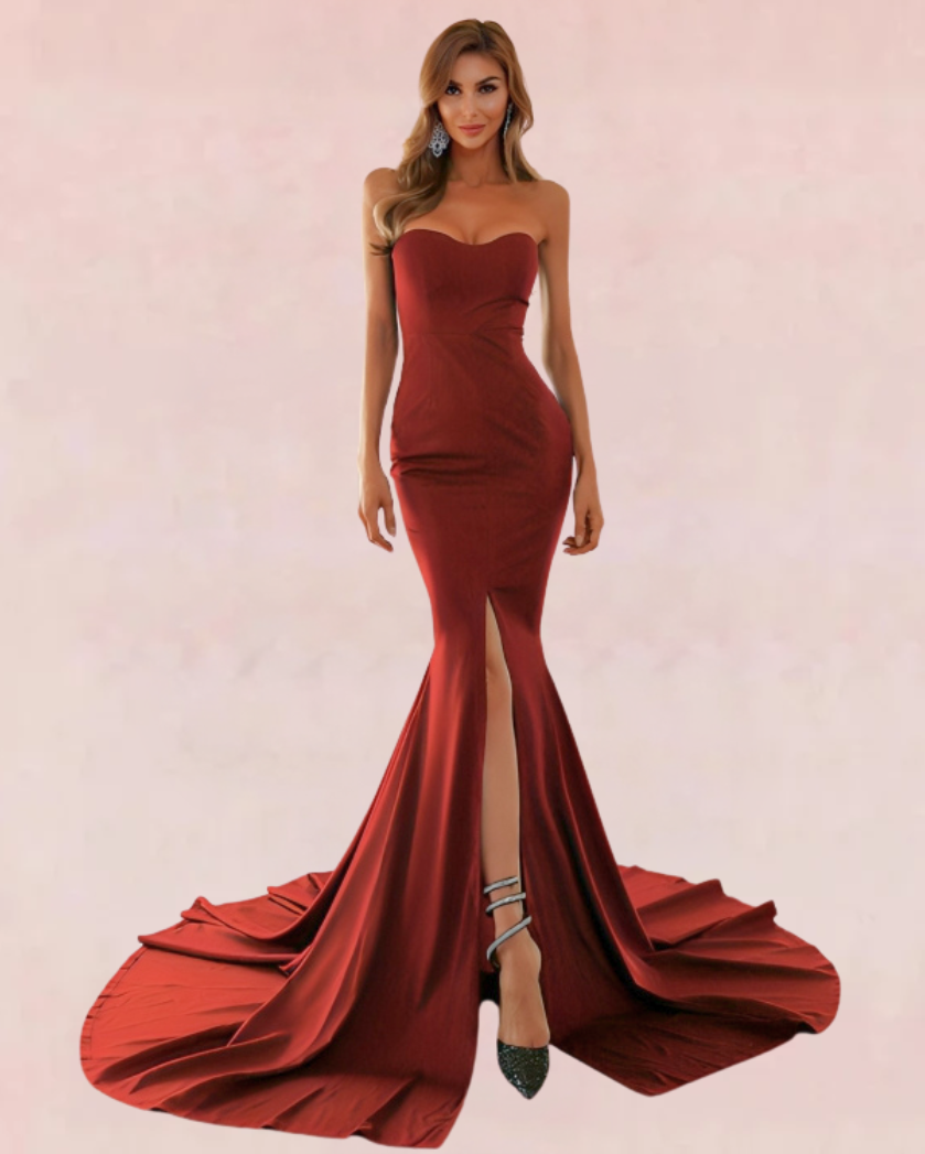 ête Finery Bodycon Maxi Dress - Wine